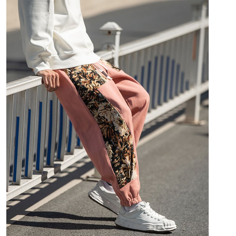 [Korean Holiday Series]★China style pants★Casual pants 4color Oil painting style Unisex Large size