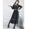 Load image into Gallery viewer, [Kokaisha---Eyeball Rose Series] ★Chinese style skirt★ Bottoms Chinese clothing S M L XL Easy to match Black Black Irregular
