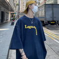 Load image into Gallery viewer, [BIGEMAN Series]★T-shirt★ Tops 2color Unisex Men's Large Size Navy Beige
