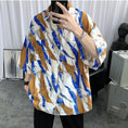 Load image into Gallery viewer, [Acha and the Old Series] ★Retro Shirt★ 3 colors, printed, loose fit, colorful, men's large sizes, ML, XL, 2XL
