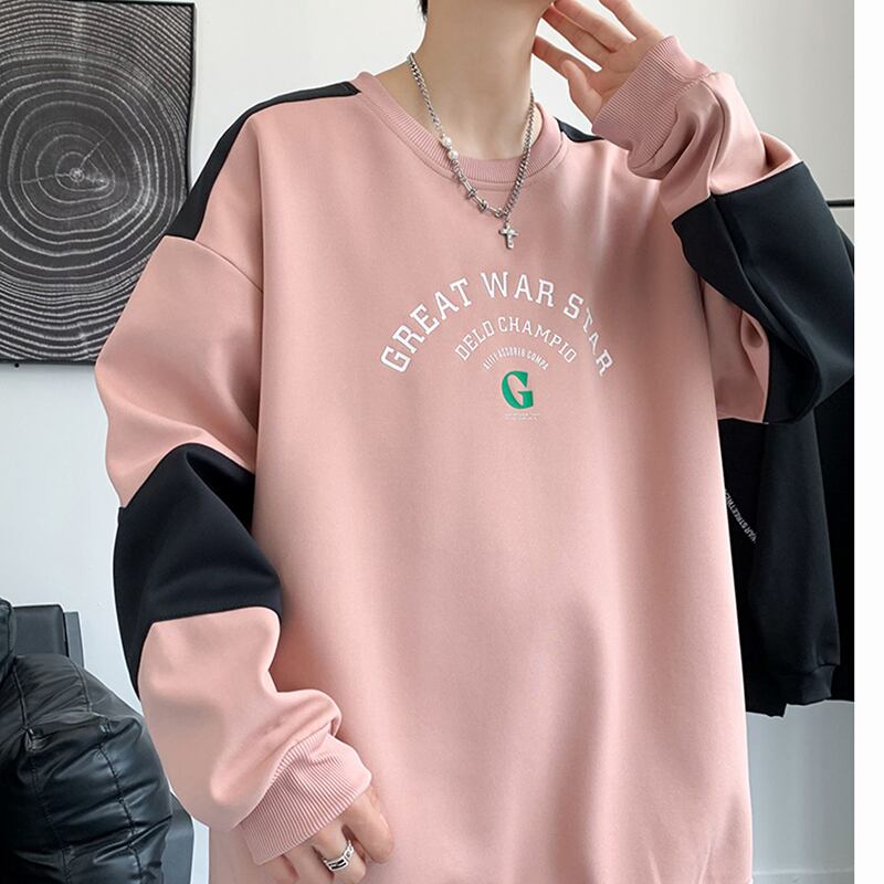 [DFBL Series] ★Tops★ 4color long sleeve tops unisex men's color scheme black gray beige pink