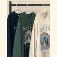 Load image into Gallery viewer, [DUFENG Series] ★Tops★ 3color Round Neck Unisex Men's Long Sleeve Light Gray Green Navy
