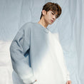 Load image into Gallery viewer, [CHICERRO series]★Sweater★ 3color Blue or pink or gray Tops Color scheme Gradation Unisex SML XL White White
