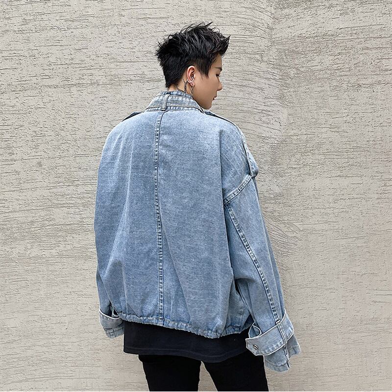 [Kouisha Series]★Denim Jacket★ Outerwear Unisex Men's Blue Blue SML XL Cool