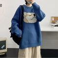 Load image into Gallery viewer, [Emeisa Series] ★Sweater★ 3color Knit Tops Unisex Men's Dog Animal Black Gray Blue
