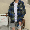 Load image into Gallery viewer, [XIAOXINJIA Series]★Shirt★ 2color Long Sleeve Shirt Tops Ladies Plaid Fashion Color Scheme
