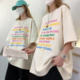 Gallery viewerに画像を読み込む, 【藤伊曼シリーズ】★Tシャツ★ 2color トップス 男女兼用 メンズ アルファベット カジュアル 合わせやすい
