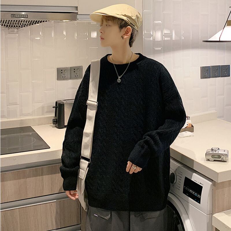 [Gyoshoen Series] ★Sweater★ 4color Knit Tops Unisex Men's Simple Casual Brown Black Gray White