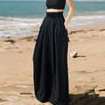 Load image into Gallery viewer, [Daiseiryusu Series] ★Pants★ Bottoms Casual Pants Black Black High Waist Slimming Plain
