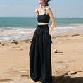 Load image into Gallery viewer, [Daiseiryusu Series] ★Pants★ Bottoms Casual Pants Black Black High Waist Slimming Plain
