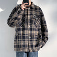 Load image into Gallery viewer, [Satoru Series]★Jacket★ 2color outer plaid pattern unisex men's large size black wine red
