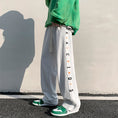 Load image into Gallery viewer, [Ushiomiomi series] ★Casual pants★ 3color pants bottoms sports style color scheme green black white
