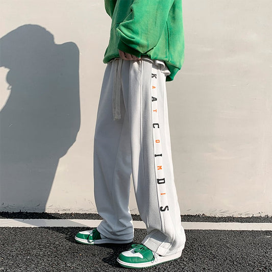 [Ushiomiomi series] ★Casual pants★ 3color pants bottoms sports style color scheme green black white