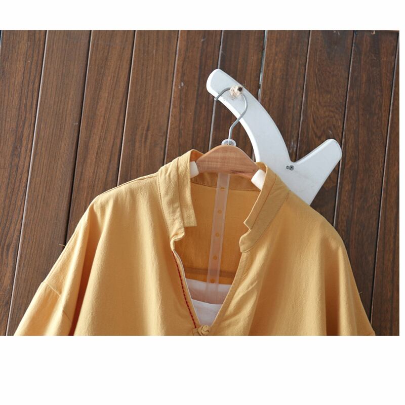 [Qing Series]★China style tops★ 3color Spring clothes Summer clothes Shirt Simple White Blue Yellow Easy to match