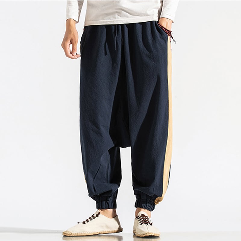 [Tsuncho Series]★China Style Pants★ 2color Casual Pants Large Size Men's Unisex Navy Black