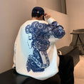 Load image into Gallery viewer, [Emeisa series]★China style sweater★ 3color Unisex Men's Blue Black Red ML XL 2XL 3XL
