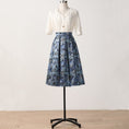 Load image into Gallery viewer, [MOERBEN Series]★Skirt★ Bottoms Floral pattern skirt Oil painting style Blue Blue High waist Cute
