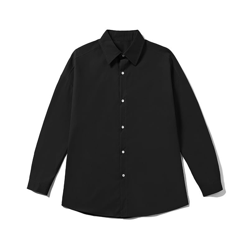 [BIGEMAN Series]★Shirt★ Tops 7color Unisex Men's Large Size Long Sleeve Shirt Plain Easy to Match