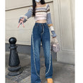 Load image into Gallery viewer, [CHUNUO series]★Pants★ Casual pants Denim pants Blue Blue Large size Slimming Fashionable
