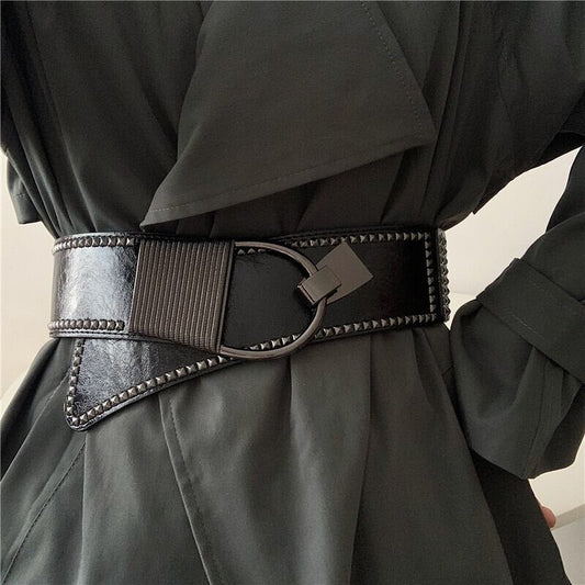 [Yuwei Series] ★Belt★ Accessories Small items Retro design Black Black Easy to match