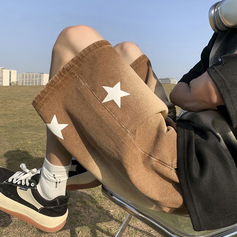 [NANSHI Series] ★Shorts★ Denim pants 2color Casual Unisex Men's Simple Star Summer Clothes Black Brown