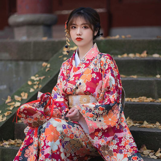 [Aokimoto Series]★Yukata + Obi★ Yukata Yukata Fireworks Festival Festival Women Japanese Style Date Photoshoot Cute Improves Temperament