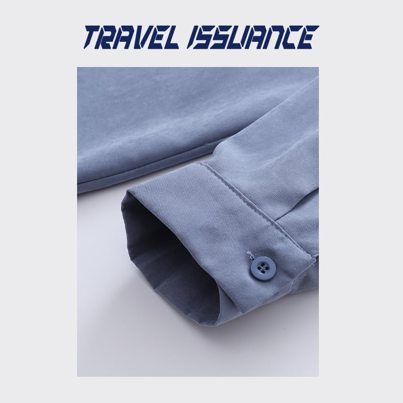 【TRAVEL ISSUANCEシリーズ】★シャツ★ 2color トップス カートゥーン 長袖シャツ 男女兼用 メンズ カモ