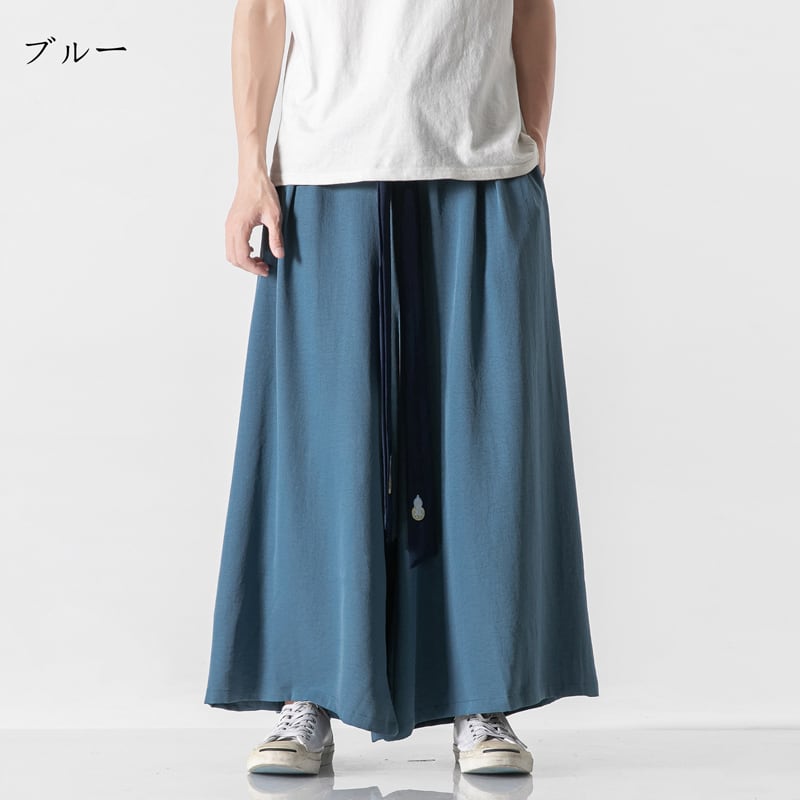 [Small Trouble Series]★China Style Pants★ 5color Large Size Wind Pants Unisex Men's Blue Red Black White