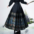 Load image into Gallery viewer, [Lou series]★China style skirt★Maki skirt bottoms Hanfu skirt black black long length
