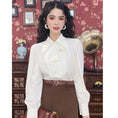 Load image into Gallery viewer, [Misslin Fashion Series]★Setup Single item order★ Chinese style shirt or skirt White Coffee color Date Commuting
