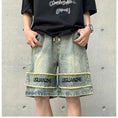 Load image into Gallery viewer, [BIGEMAN Series] ★Shorts★ Denim pants Fashion Casual Stylish Unisex Men's Alphabet Blue
