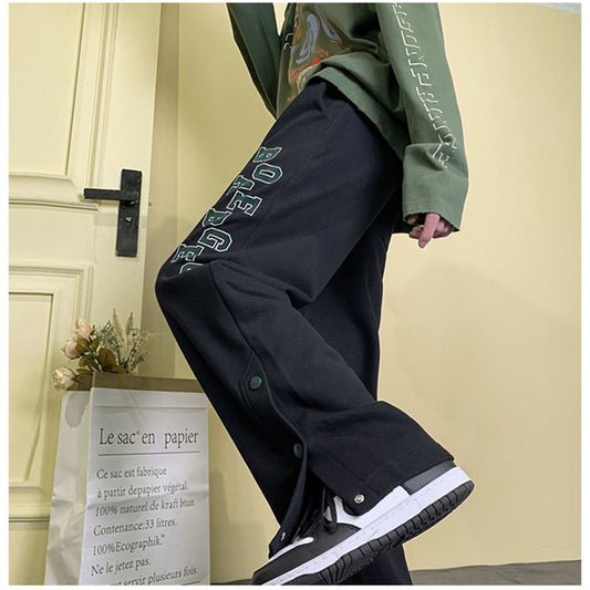 [Escaped Earth Series] ★Casual Pants★ 2color Unisex Men's Large Size Black Beige