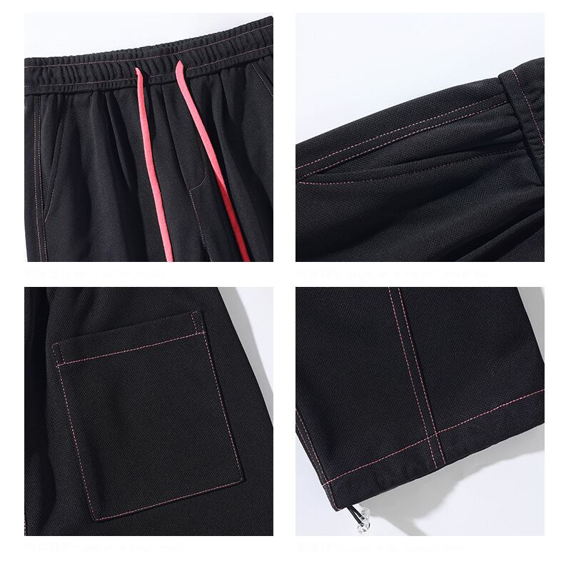 [BIGEMAN Series]★Casual Pants★ 2color Bottoms Pants Men's Large Size Alphabet Beige Black