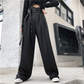 Load image into Gallery viewer, [Demon King Series]★Gaucho Pants★ Pants Bottoms Gaucho High Waist Long Length Plain Black Black Casual
