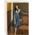 Load image into Gallery viewer, [Nan Kemu Series] ★One Piece★ 2color Stylish Fashion Ladies Switching Ribbon Blue Green
