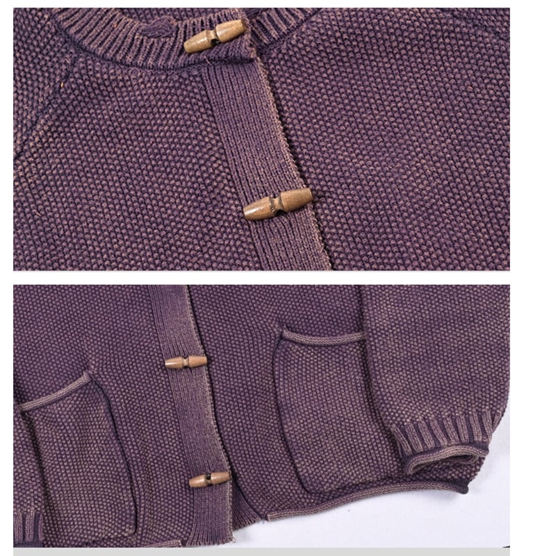 [Kokaisha---Dragon dyeing series] ★China style outerwear★ 2color cardigan knit green purple