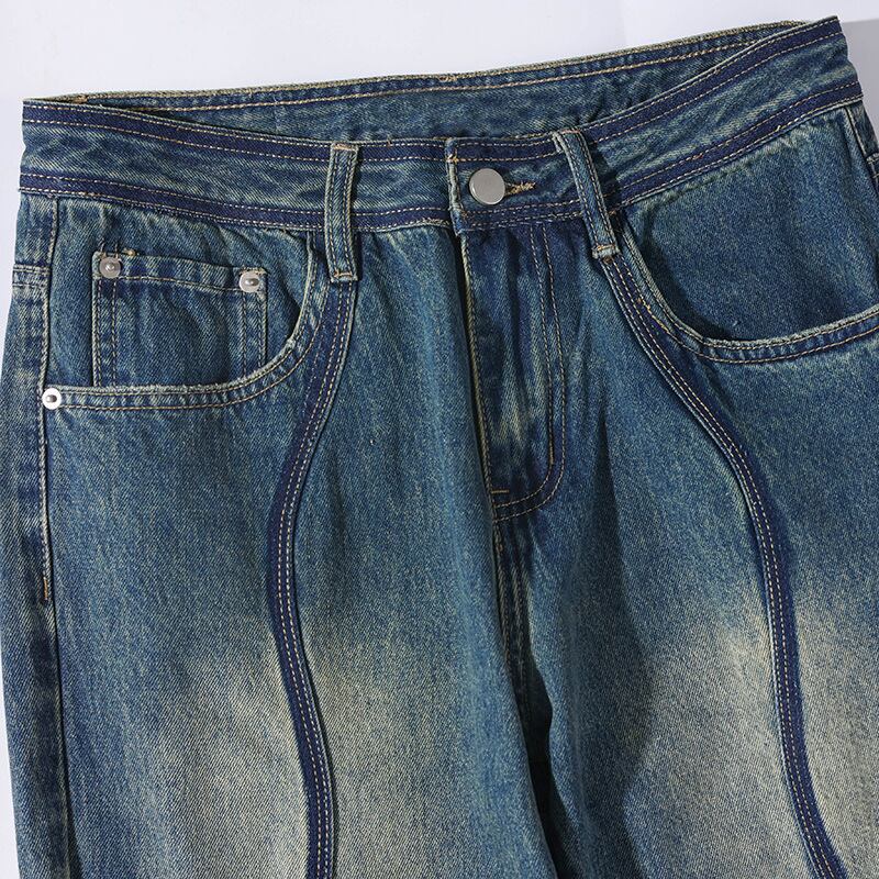 [BIGEMAN series] ★Denim pants★ Bottoms pants men's large size gradation blue blue