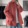 Load image into Gallery viewer, [BIGEMAN Series]★Shirt★ Tops 7color Unisex Men's Large Size Long Sleeve Shirt Plain Easy to Match
