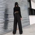 Load image into Gallery viewer, [Demon King Series]★Gaucho Pants★ Pants Bottoms Gaucho High Waist Long Length Plain Black Black Casual
