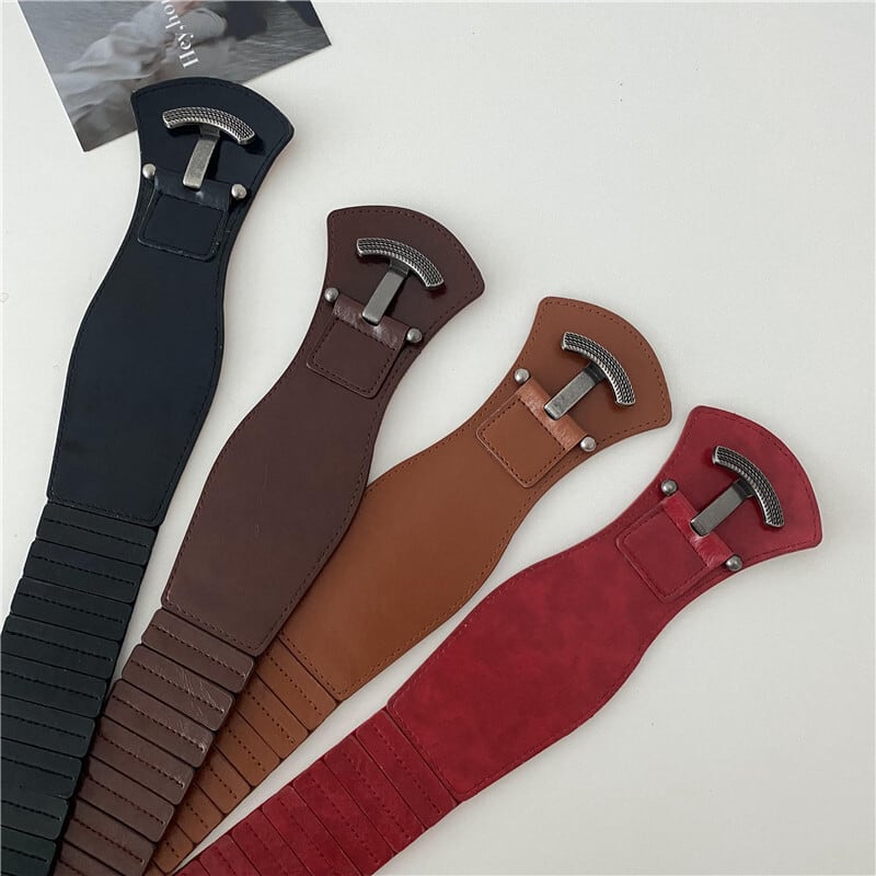 [Yuwei Series]★Belt★ 4color Accessories Small items Easy to match Retro Black Orange Red Brown