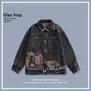 [Satoru Series]★China style jacket★ 2color denim jacket outerwear unisex men's ethnic switching