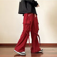 Load image into Gallery viewer, [SENSU Series]★Casual Pants★ 3color Bottoms Trousers Unisex Men's Red Black Beige Retro
