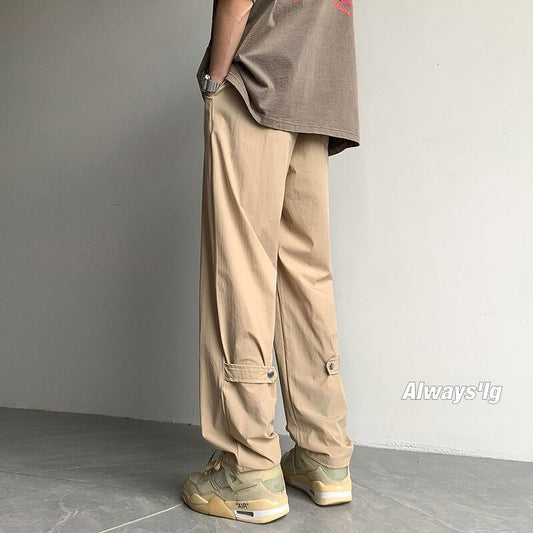 [BIGEMAN Series]★Casual Pants★ 2color Bottoms Pants Thin Men's Large Size Simple