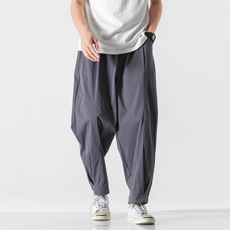 [Small Trouble Series] ★China style pants★ 4color bottoms, unisex, men's, large size, plain, easy to match, retro