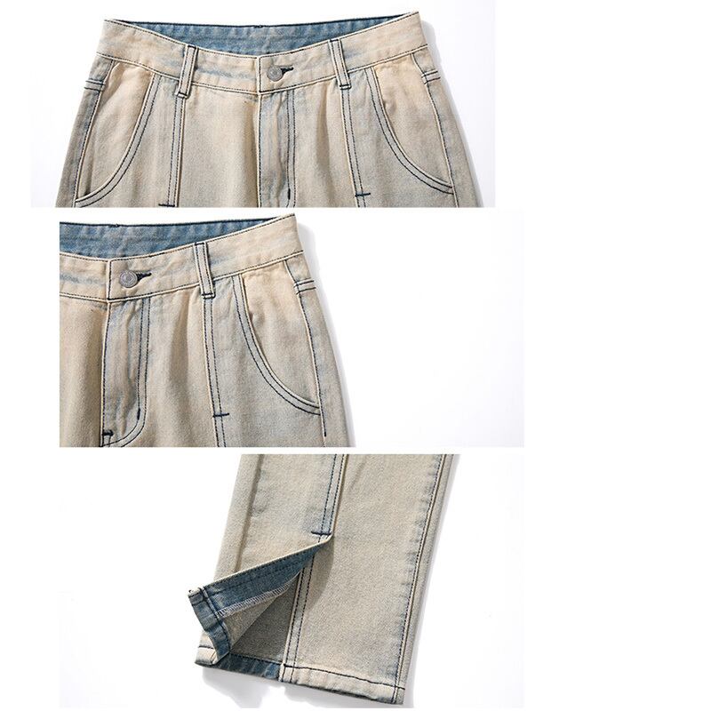 [KAAIER Series]★Denim pants★ 2color bottoms pants unisex men's retro easy to match slimming