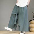 Load image into Gallery viewer, [JUNYI Series]★China Style Pants★ 3color Gaucho Pants Plain Unisex Men's Black White Large Size
