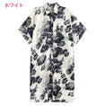 Load image into Gallery viewer, [YIDAO Series]★Shirt dress★ 2color long shirt print retro floral pattern loose casual summer clothes
