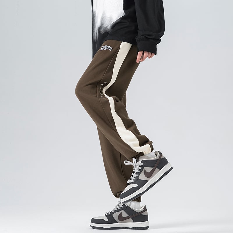 [KADISHOU Series]★Casual Pants★ 3color Pants Sports Style Unisex Men's Color Scheme Beige Black Coffee Color