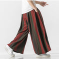 Load image into Gallery viewer, [Shu Han Ink Series]★China style pants★ 3color gaucho pants, vertical stripes, unisex, men's, loose, large size
