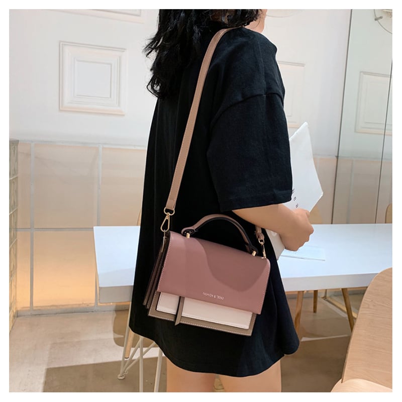 [2060 series] ★Shoulder bag★ All 6 colors, handheld, color scheme, PU, ​​easy to match, date, cute, simple